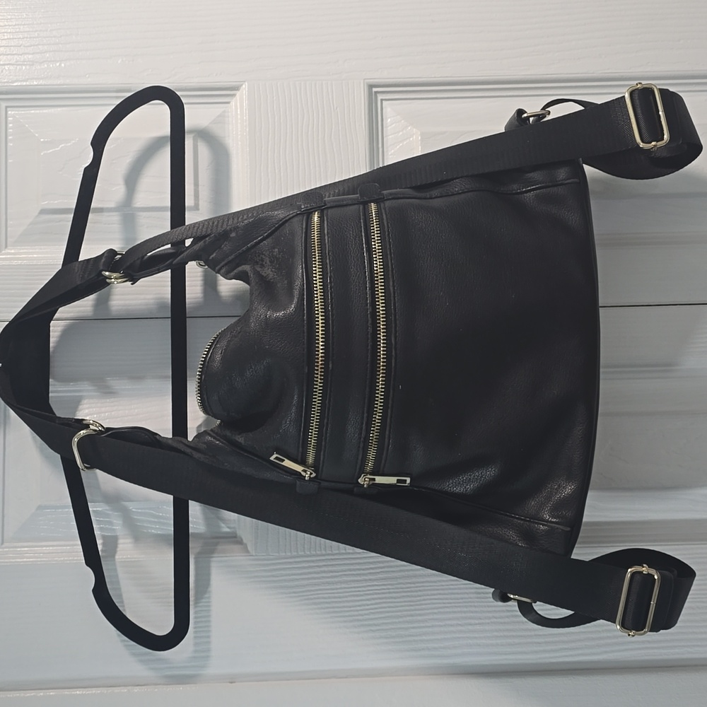 Sondra Roberts Black Bag with Gold Hardware